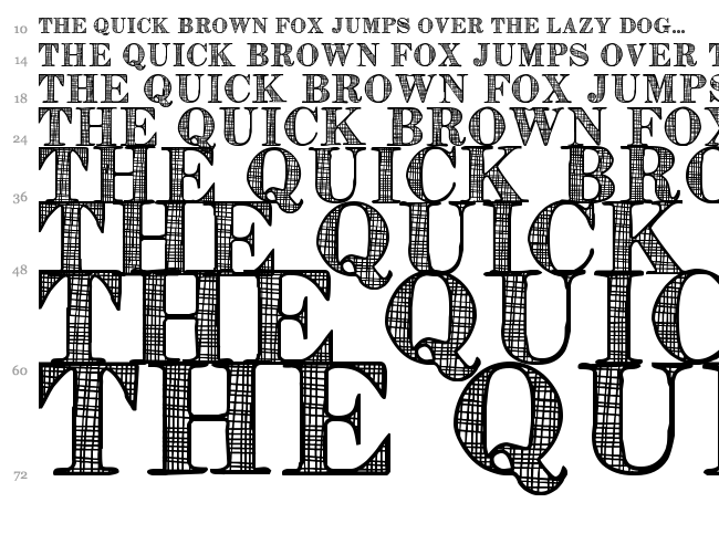 Orniste TFB font waterfall